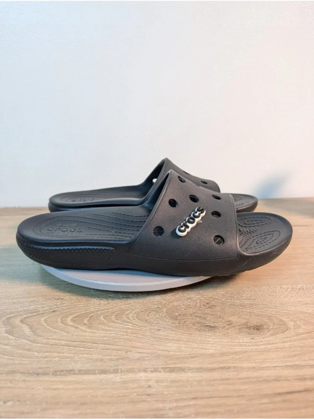 Crocs Classic Slide Sandals Black Lightweight Shoes Size Mens 12 Comfort